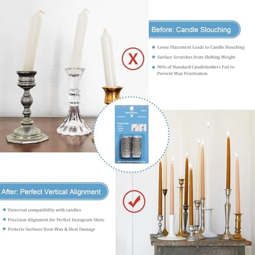 Taper Candle Fittings Protective Candle Holder Liner for Upright Candles Aluminum Foil Candle Holder for Wedding Holiday Party Church Home Decoration 60x - Image 4