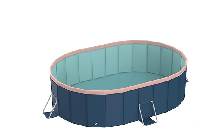 Montary Foldable Large Non-Inflatable Oval Swimming Pool for Family - Hard Plastic Shell, Oversized Thickened Design, Portable Collapsible Backyard Pool-67"x47.2"x18.5"