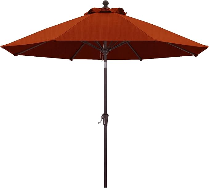 ABCCANOPY OLEFIN® 5-Year No Fading 9FT Patio Umbrella, Outdoor Table Umbrella with 8 Sturdy Ribs for Deck, Backyard, Yard (Orange)