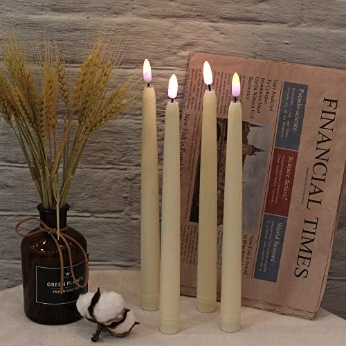 Wondise 11 Inch Flameless Flickering Taper Candles with Remote and Timer - Image 3