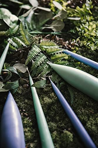 Kunstindustrien® Taper Candles – Set of 4, 13.8" – Made in Denmark, Long Burning Candles 15h, Unscented & Smokeless Candlesticks – Elegant Tall Candles for Weddings, Dinners & Home Decor (Mint Green) - Image 6