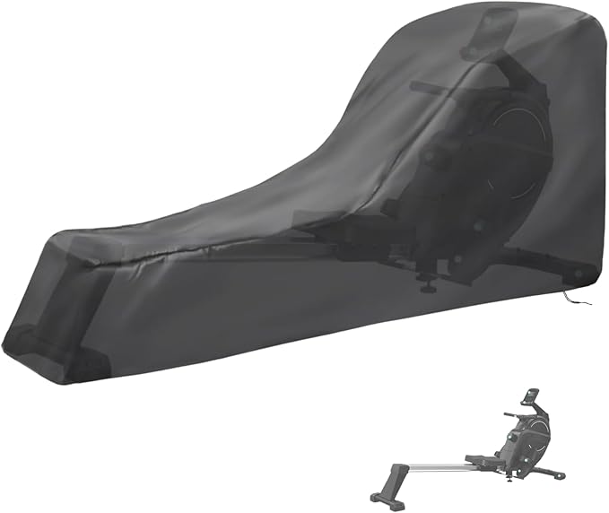 Rowing Machine Cover, Rower Outdoor Cover for Concept 2 Rowing Machine Waterproof Row Machine Cover for Hydrow Rowing Machine, Dustproof Fitness Equipment Protective Cover