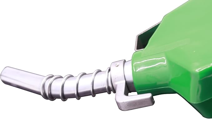3/4" Inch Green NPT Automatic Shut-Off Fuel Nozzle,Fuel Hose Swivel,High Flow,BP Hand Guard,Hanging Hook 13/16"Spout,16GPM,Fuel Transfer Pump Diesel Gasoline Nozzle,Cold Weather Applications