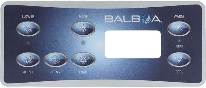 Balboa Serial Standard Panel Overlay Standard Panel LCD 2 Pumps Blower Light 10430