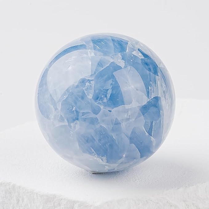 1.6-2 inch Natural Celestite Crystal Ball with Stand, Polished Crystal Sphere
