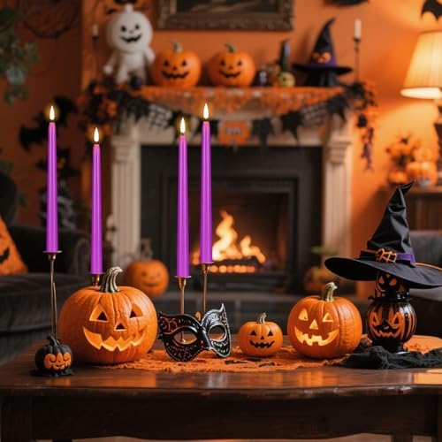 Wondise Halloween Flameless Taper Candles with Remote & Timer - Image 4