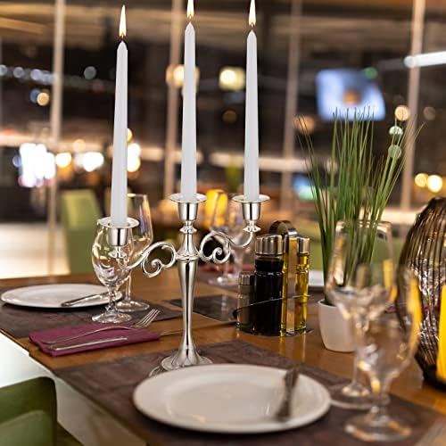 Tuyai 36 Pack Tall White Taper Candles, 10 inch (H) Dripless, Unscented Dinner Candle, Smokeless Taper Candles, Paraffin Wax with Cotton Wicks, 8 Hours Burn Time - Image 4