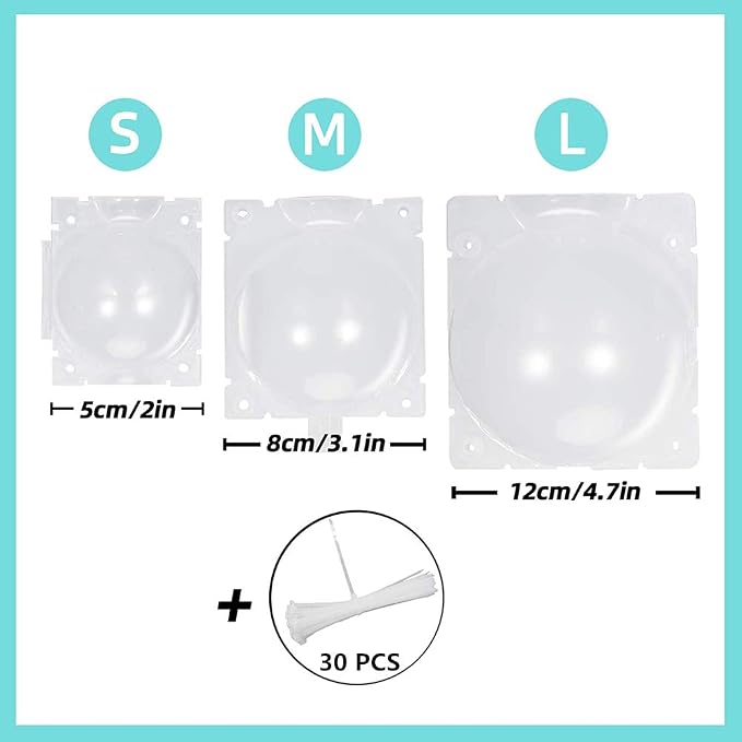 Air Layering pods, Reusable Plant Rooting Device Plant Rooting Grow Box High Pressure Propagation Ball Grafting Device Botany Root Controller Garden Plant Rooter Box (2″×6PCS), Transparent