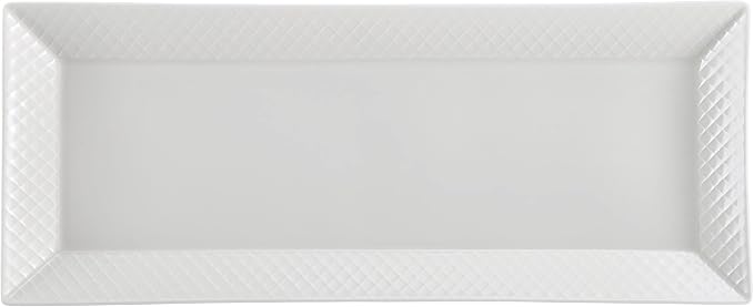 Mikasa Trellis Chip Resistant Set of 2 Platter Serving Tray, 12 and 15 inch