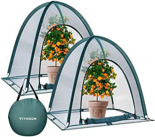 VIVOSUN Garden Netting Cover, 36 x 36 x 39 Inch Pop-up Guard Cover with Zip Entry for Plants, Vegetables, Fruits, Outdoor Run and Enclosure for Small Animals, 2-Pack, Green by VIVOSUN