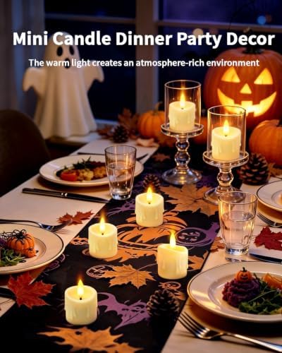 24 Pack Small Rechargeable Flameless Candles with Remote Timer - Image 6