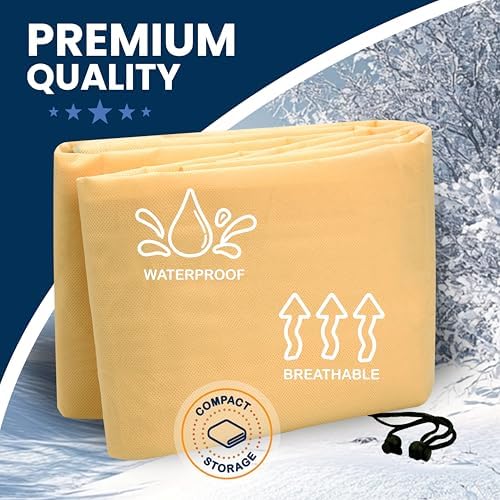 SCRUBIT Plant Covers Freeze Protection, 47.2 X 70.8 in. Frost Cloths for Outdoor Plants Fruit Trees & Shrubs with Zipper and Drawstring, Thick Winter Plant Covers - 2 Pack Tree Frost Blankets - Image 5