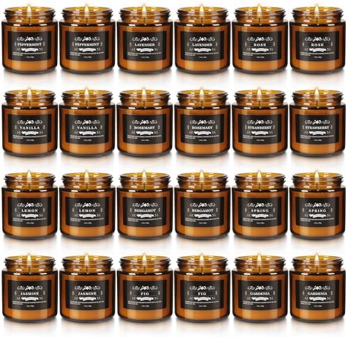 24 Packs Scented Candles for Home, 3.05oz，Soy Wax Aromatherapy Candles with 12 Fragrances, Smokeless Natural Essential Oil Candles for Relaxation, Gifts, Parties, Yoga,Home Decor - Image 4
