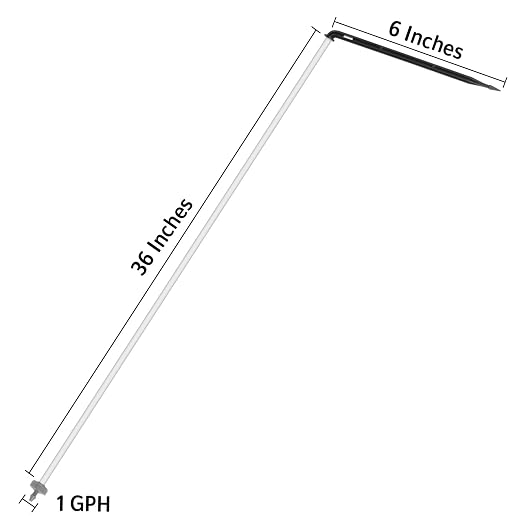 Netafim Automatic Irrigation Dripper Stake Assembly, 1 GPH, Bundle of 25 (36 Inches)