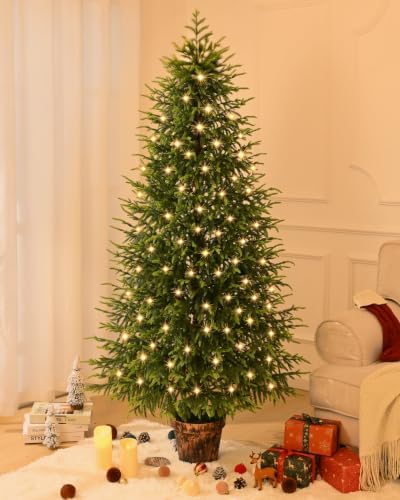 BLEUM CADE 6FT Christmas Tree with Lights, Norfolk Pine Christmas Tree by BLEUMCADE