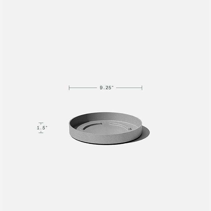 Veradek Mason Series Lima Planter - Round Planter for Indoor or Outdoor Porch/Garden | Made from Plastic-Stone Composite with Drainage Holes | Modern Décor for Succulents, Flowers, Small Plants