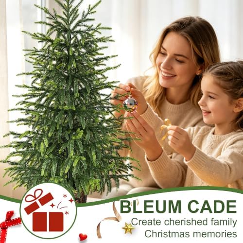 BLEUM CADE 2 Pack 3FT Small Norfolk Pine Tree, Table top Christmas Tree - Image 5