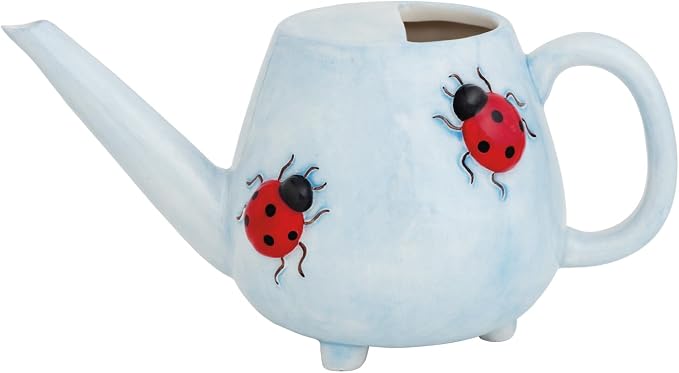 Mud Pie Lady Bug Ceramic Watering Can