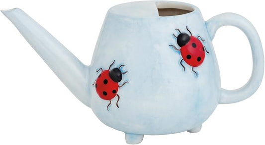 Mud Pie Lady Bug Ceramic Watering Can