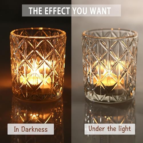 48 Pack Votive Candle Holders, Glass Clear Small Tea Light Candle Holders - Image 5