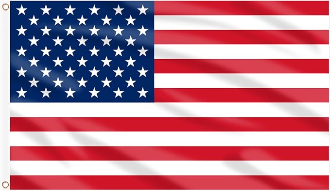 AhfuLife 2 Pcs American Flag for Outside 3x5 Ft, Large America Flag for 250 Years Anniversary-Double Side with Brass Eyelets for 4th of July World Cup American Party Decorations, Bar Garden Street Decoration Indoor Outdoor