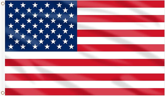 AhfuLife 2 Pcs American Flag for Outside 3x5 Ft, Large America Flag for 250 Years Anniversary-Double Side with Brass Eyelets for 4th of July World Cup American Party Decorations, Bar Garden Street Decoration Indoor Outdoor