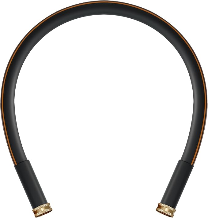 Atlantic Female to Female Heavy Duty Garden Hose 3 ft x 5/8 Inch Black Water Hose Short Connection Leader Hose (3 Feet)