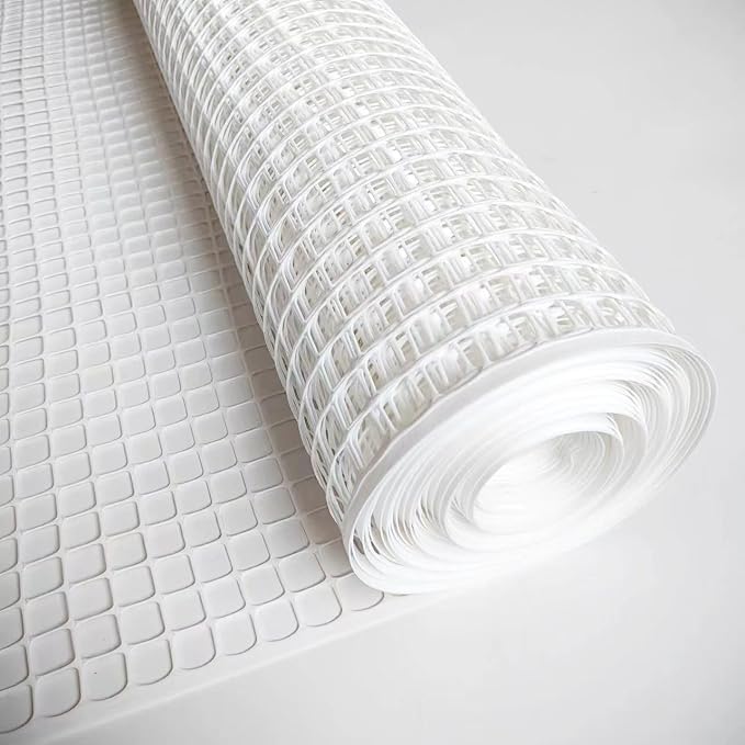 PotatoLife Plastic Hardware Mesh Netting, Garden Netting, Temporary Fence, Tree Guards, Safety Net for Balcony, Deck, Stair Railing, Animal Barrier, Poultry, Deer, with 50 Zip Ties, 40'' x 25', White