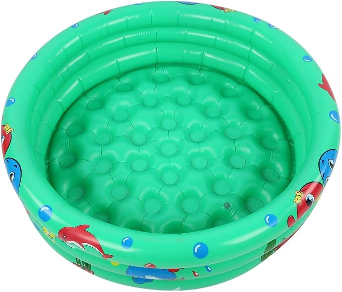 Sturdy Round Inflatable Baby Toddlers Swimming Pool with Good Materials Portable Inflatable Children Little Green Pool for Kids(Green 90cm) Children's Swimming Series