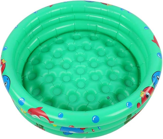 Sturdy Round Inflatable Baby Toddlers Swimming Pool with Good Materials Portable Inflatable Children Little Green Pool for Kids(Green 90cm) Children's Swimming Series