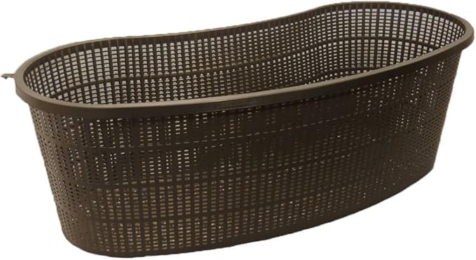 PondH2o Contour Kidney Shaped Plastic Slotted Mesh Aquatic Pond Plant Basket, 17 Inch (44cm), Value Three (3) Pack, Perfect for Lily's, Planting Pot, Baskets for Water Gardens, Aquaponics, Hydroponics