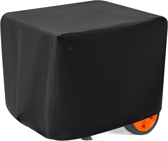 Waterproof Generator Covers for Outside, Heavy Duty Thicken 900D Polyester Fabric Portable Generator Covers Universal Fits for Most Generators 3000-5000 Watt, Black (26"L x 20"W x 20"H)