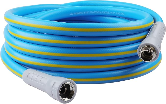 HQMPC Hose Garden Hose With 5/8 in. x 20 ft., Water Hose Heavy Duty Durable Material Water Hose with Solid Fittings (BLUE)