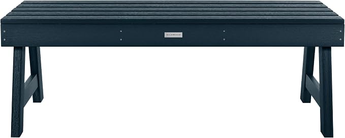 Highwood Weatherly Backless Bench, 4-Feet, Federal Blue