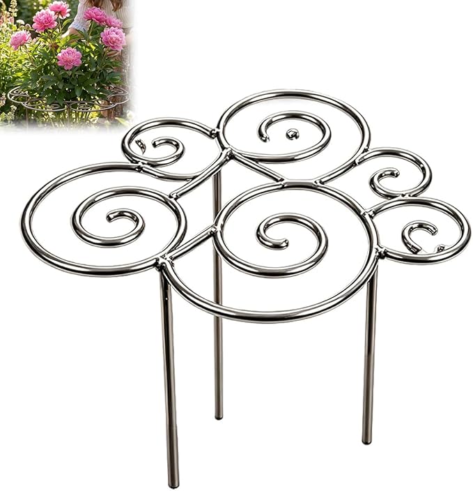 Metal Plant Support Ring for Garden, 2026 New Peony Cages and Supports, Grow-Through Peony Cages Ring Supports, Flower Support Frame, Outdoor Indoor Pots, Decorative Grow Through Rings (1pcs-Medium)