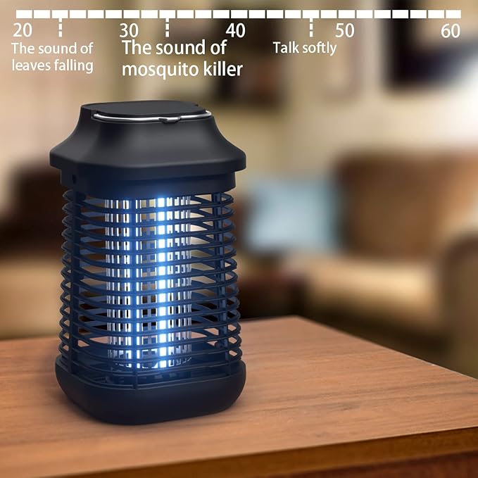 Bug Zapper Outdoor/Indoor,Mosquito Zapper 4200V High-Powered Waterproof Electronic Flying Insects Zapper,15W UVA Lamp Bulb,Fly Traps Patio Insects Killer,Trap Killer for Home,Kitchen, Backyard