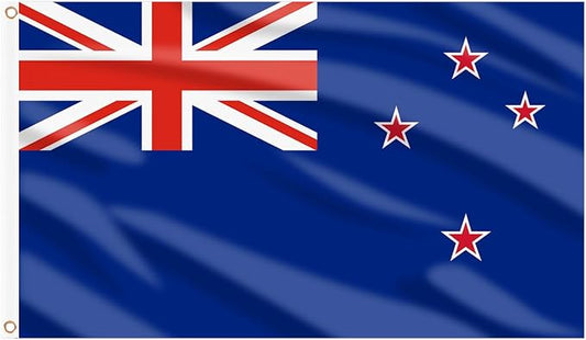 AhfuLife New Zealand Flag Kiwi Flag 3x5 Ft, Large New Zealand National Flags for Outside - Double Side with Brass Eyelets for Olympic Party Decorations, Bar Garden Street Decoration Indoor Outdoor