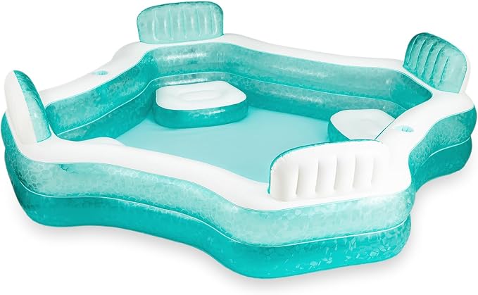Funsicle 8.7ft Summer Escape Pool, Inflatable Family Swimming Pool, Lagoon Blue, Rectangular, Age 6 & up