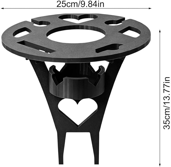 Foldable Wine Table Outdoor, Portable Mini Wooden Picnic Table Wine Glass Holder for Beach BBQ Camping Yard Lawn Party