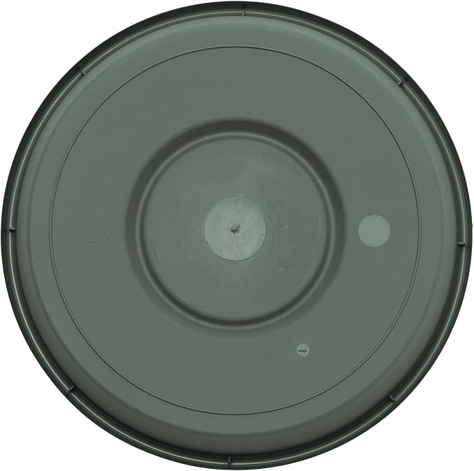 Bloem Terra 16" Round Plastic Plant Saucer, Lightweight UV-Resistant Indoor/Outdoor Flower Pot Tray - Fits 16-inch Planter Pots, Basil, 2-Pack