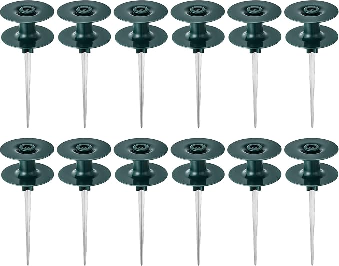 Chumia 10 Inch Garden Hose Guide Spike, Zinc Coated Rustproof Heavy Duty Metal Stake, Sturdy Top, Keeps Garden Hose Out of Flower Beds, Hose Guard for Yard Plant Protection