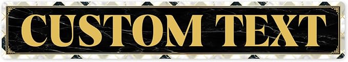 Custom Sign, Custom Street Sign, 11 Font Colors, 13 Font Styles, 4 Hole Options, 22 Sizes, 6x36 Inches, Rust Free DiBound, Fade Resistant, Made in USA by My Sign Center (Marble Tile)