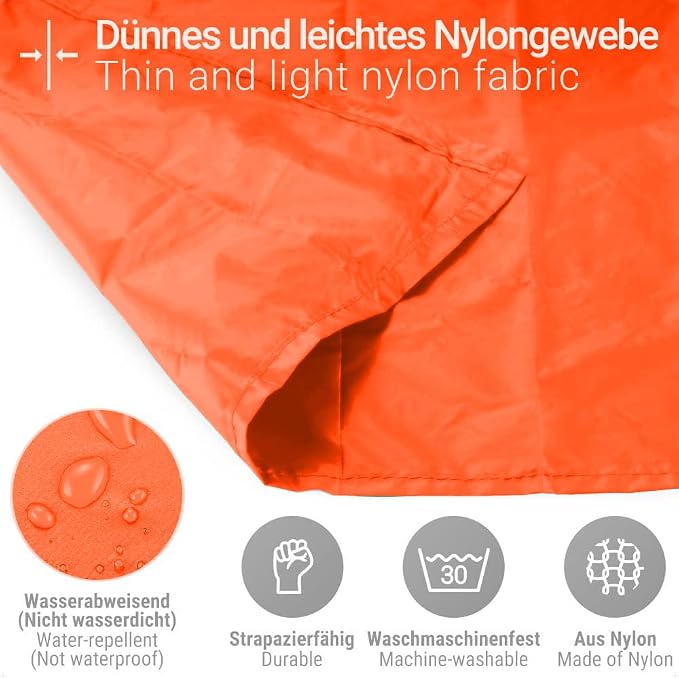 Pocket Picnic Blanket for 1-2 Persons, 43.3x55.12″(2.54oz) Super Light Compact Beach Blanket,SandProof Waterproof Portable Beach Picnic Mat for Outdoor Hiking Camping Travel Festival (orange)