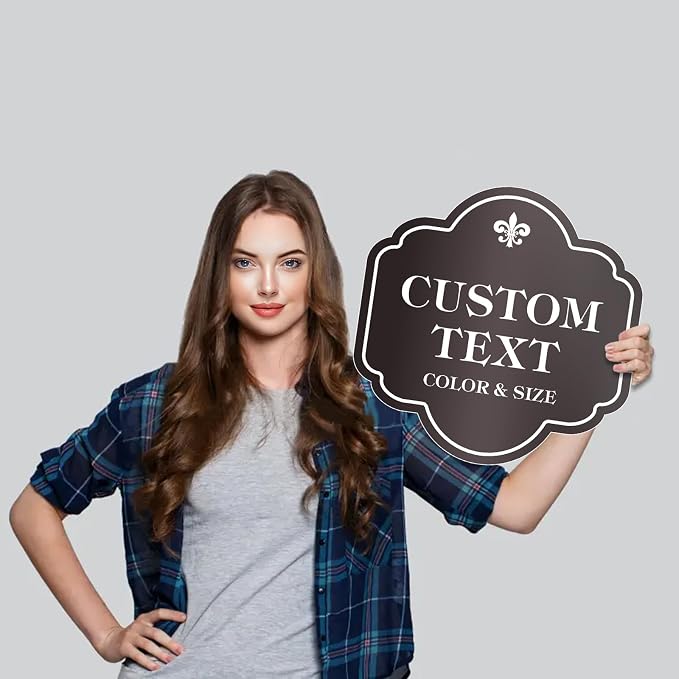 Custom Sign - Custom Sign Outdoor Metal,Personalized Metal Signs for Outside,Yard,Wall,Office,Business,Garden,Gate,Porch,Garage Ultra Clear Waterproof 20 x 20 inch