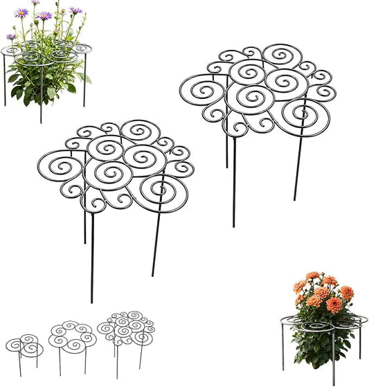 2026 Metal Plant Support Ring,Extra Large Peony Supports for Outdoor Plants,Perfect for Peonies Cages,Hydrangea Support Flower Cages,Grow-Through Plant Supports,A Garden Must-Have (2pcs*Large)
