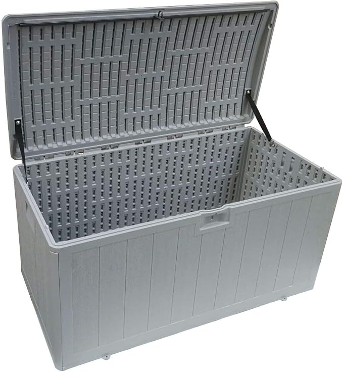 Plastic Development Group Outdoor Storage Deck Box, Standard Closure, 73 Gallon, Gray
