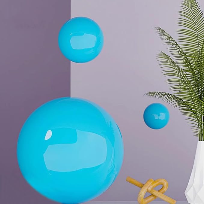 Gazing Globe Decor Ball, Hollow Gazing Ball, Seamless Stainless Steel Polished Reflective Smooth Mirror Garden Sphere Globe, Props of Photography, Garden Home Decor (Sky Blue, Dia: 12 inch/30cm)