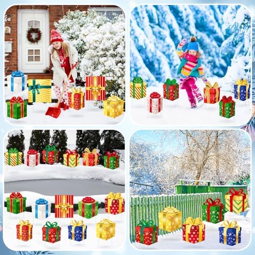 Barydat 16 Pcs Christmas Yard Stakes Signs, Yard Decorations Outdoor - Image 5
