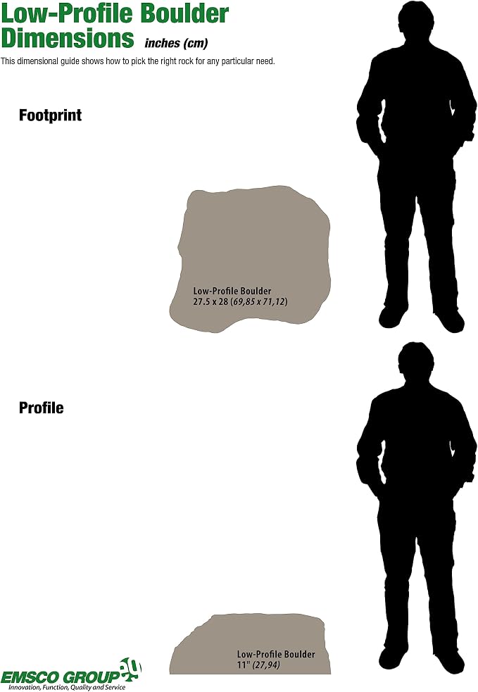 EMSCO Landscape Rock Cover – Sandstone – Low Profile Boulder – Decorative Artificial Rock for Concealing Utility Fixtures, Pipes, Valves & Landscape Equipment | Sandstone, Low Profile Boulder Size, Decorative Landscape Rock Cover, Covers Well Pumps, Sp...