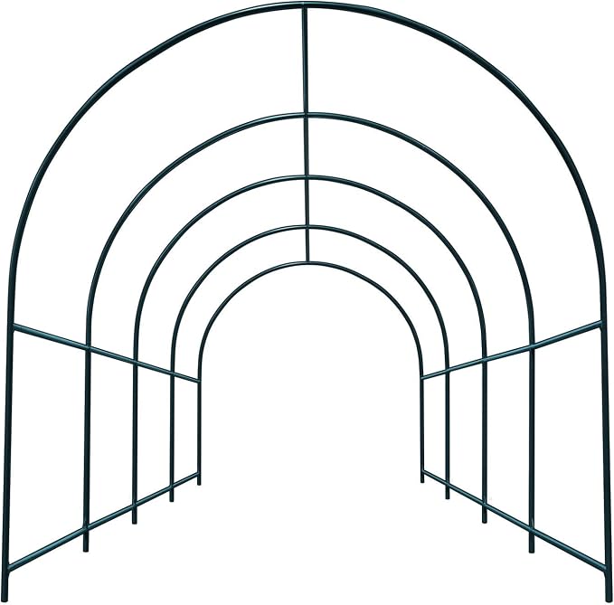 YardGrow Large Size Metal Garden Arbor Arch for Various Climbing Plant Roses Vines Birthday Wedding Party Decoration Pergola Arbor Climbing Support Frame (13x7x7.2 FT)